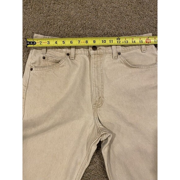 VTG Levis 550 Jeans 34x33 Beige Relaxed Straight Leg 90s Y2K 1997 Orange  Tab - Picture 8 of 10